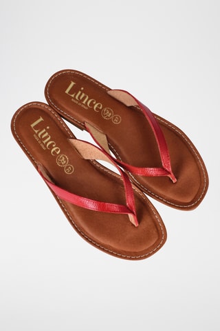 Sandales en cuir Lanka - Rouge