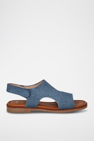 Sandales en cuir Aruba - Bleu cobalt