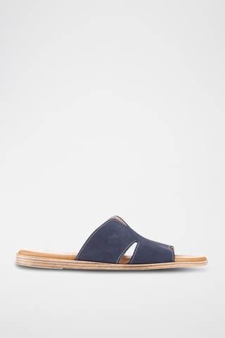 Mules en nubuck Menorca - Bleu marine