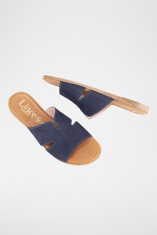 Mules en nubuck Menorca - Bleu marine