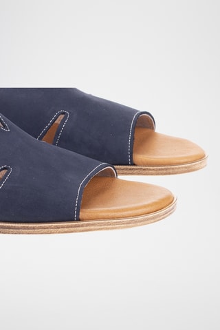 Mules en nubuck Menorca - Bleu marine