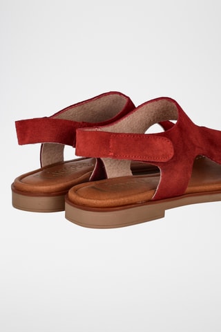 Sandales en nubuck Aruba - Rouge