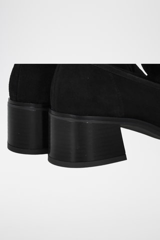 Mocassins à talons en nubuck Marvel - Noir