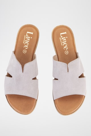 Mules en nubuck Menorca - Gris clair