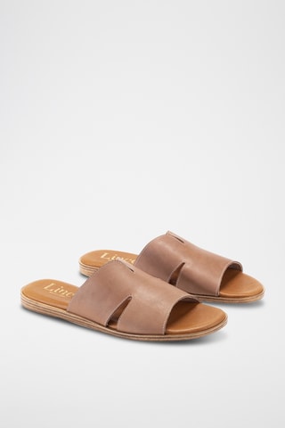 Mules en cuir Menorca - Taupe