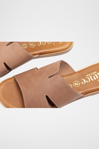 Mules en cuir Menorca - Taupe