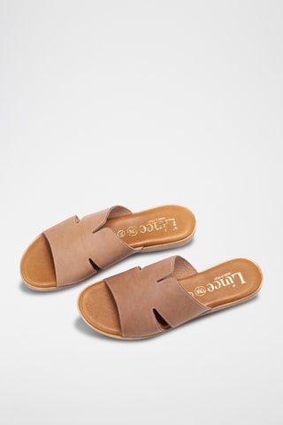 Mules en cuir Menorca - Taupe