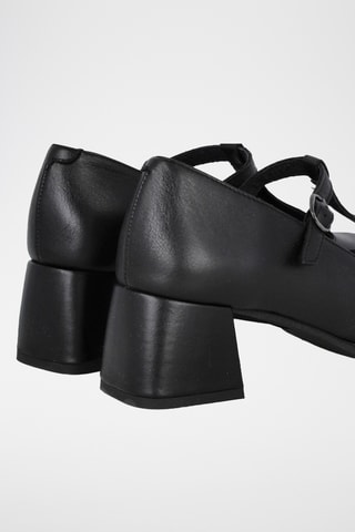 Babies à talons en cuir Cler - Noir