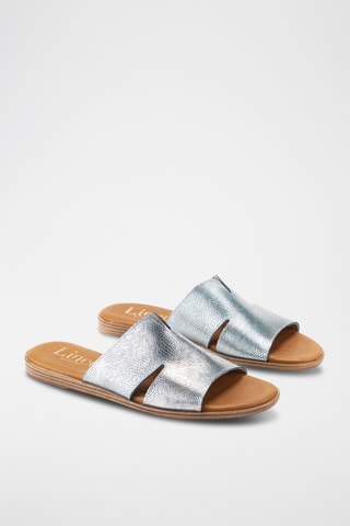 Mules en cuir Menorca - Argenté