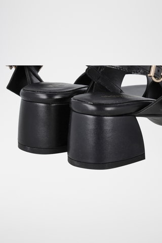 Sandales à talons en cuir Selma - Noir