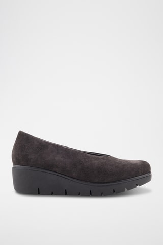 Ballerines compensées en nubuck Cherry - Gris foncé