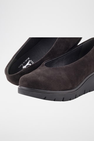 Ballerines compensées en nubuck Cherry - Gris foncé