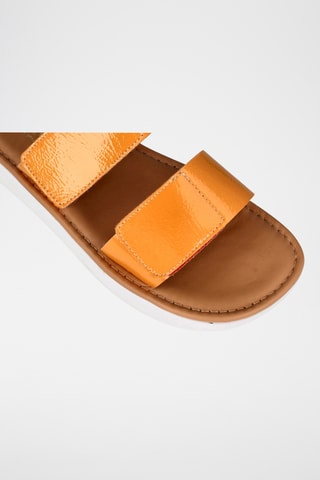 Mules en cuir verni Tokio - Orange