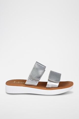 Mules en cuir Tokio - Argenté