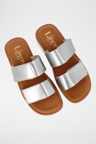 Mules en cuir Tokio - Argenté