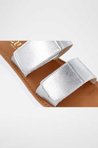 Mules en cuir Tokio - Argenté