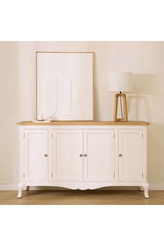 Aparador de 4 portas em madeira de sungkai - 162 x 89 x 47 cm