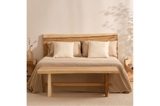 Banco em madeira de trembesi - 130 x 48 x 43 cm