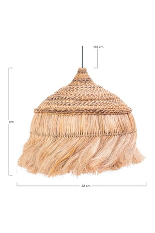 Candeeiro suspenso em vime - Natural