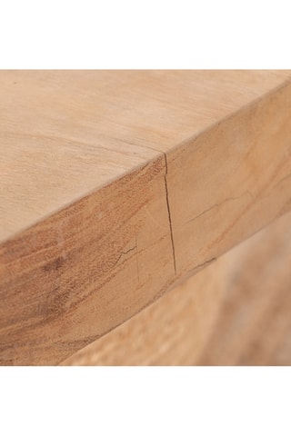 Estante de parede em madeira de trembesi - 70 x 5 x 20 cm