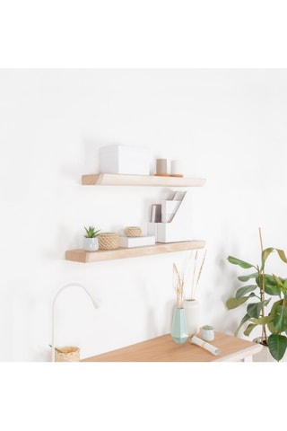 Estante de parede em madeira de trembesi - 90 x 5 x 20 cm