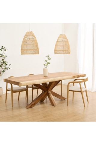 Mesa de jantar em madeira de Trembesi - 220 x 78 x 100 cm