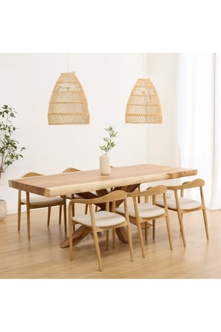 Mesa de jantar em madeira de Trembesi - 220 x 78 x 100 cm