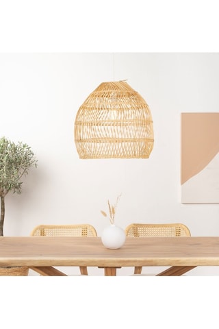 Candeeiro suspenso em vime - Natural