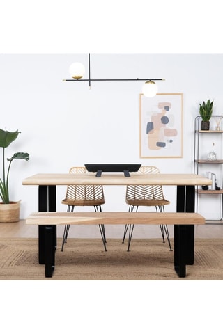 Banco em madeira de trembesi - 140 x 49 x 35 cm