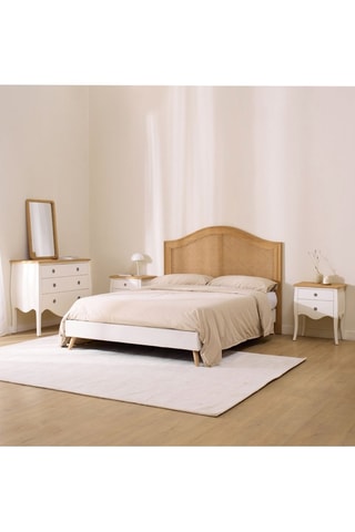 Cómoda de 3 gavetas em madeira de sungkai - 97,5 x 87,5 x 44 cm