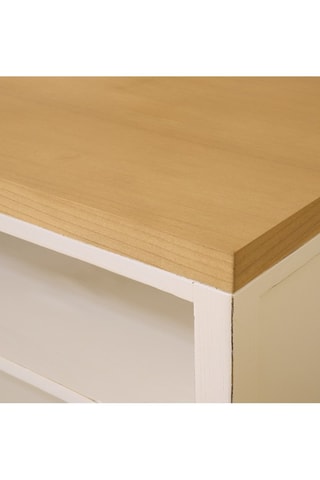 Móvel de TV de 2 gavetas em madeira de sungkai - 180 x 47,5 x 44 cm