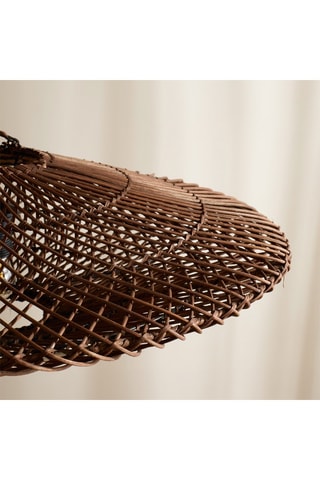Candeeiro suspenso em rotim - Castanho -­ 11 W