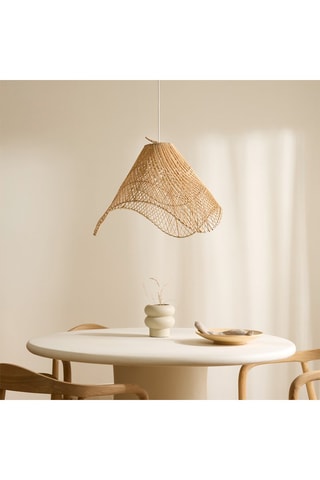 Candeeiro suspenso em rotim - Natural - 11 W