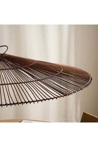 Candeeiro suspenso em rotim - Castanho -­ 11 W