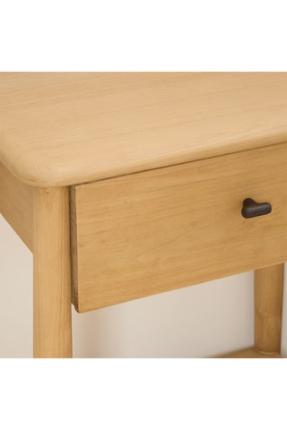 Mesa de cabeceira 1 gaveta em madeira de sungkai - 50 x 58 x 35 cm