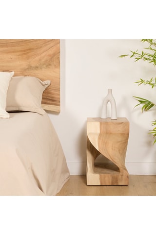 Mesa de apoio em madeira de trembesi - 30 x 45 x 30 cm