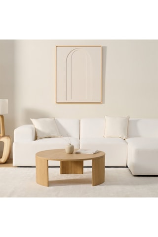 Mesa de centro em madeira de sungkai maciça - 95 x 36 x 95 cm