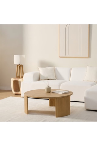 Mesa de centro em madeira de sungkai maciça - 95 x 36 x 95 cm