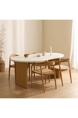 Mesa em madeira de Sungkai - 185 x 76 x 98 cm