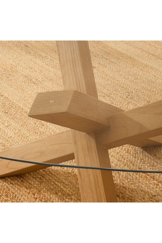 Mesa em madeira de Sungkai - 128 x 41,5 x 97 cm