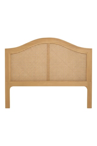 Cabeceira de cama em madeira de sungkai e rotim - 160 x 130 x 3,5 cm