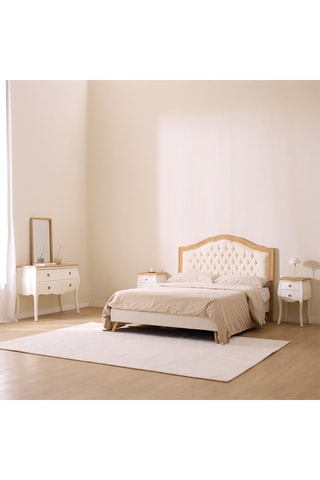 Cabeceira de cama em madeira de sungkai maciça - 145 x 130 x 3,5 cm