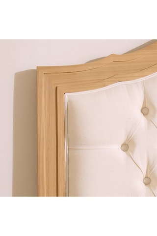 Cabeceira de cama em madeira de sungkai maciça - 145 x 130 x 3,5 cm