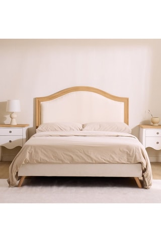 Cabeceira de cama em madeira de sungkai - 190 x 8 x 130 cm