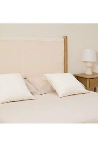 Cabeceira de cama em madeira de sungkai - 145 x 125 x 6/9 cm