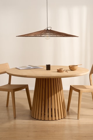 Mesa de refeição em madeira de sungkai - 135 x 135 x 75 cm