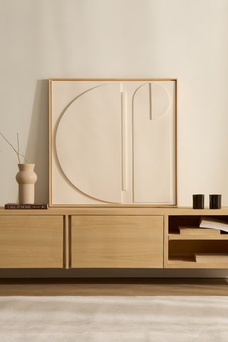 Móvel de TV 2 portas em madeira de sungkai - 180 x 45 x 47,5 cm