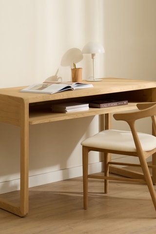 Secretária em madeira de sungkai - 120 x 60 x 77 cm