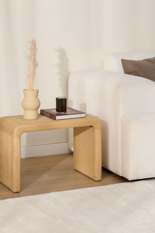 Mesa de apoio em madeira de sungkai - 60 x 35 x 40 cm