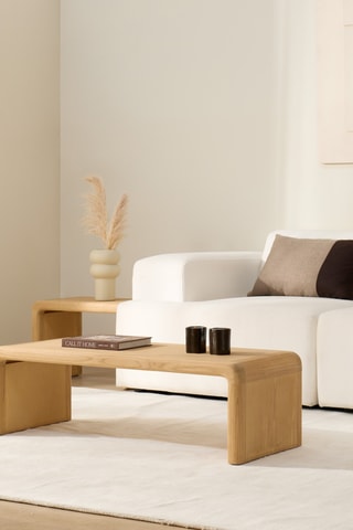 Mesa de centro em madeira de sungkai - 110 x 45 x 33 cm